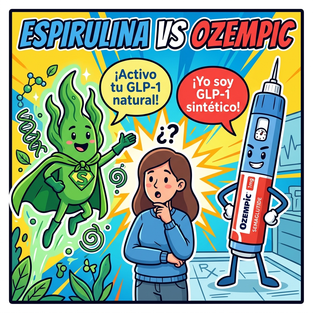 Viñeta 1: Espirulina vs Ozempic - El Duelo GLP-1