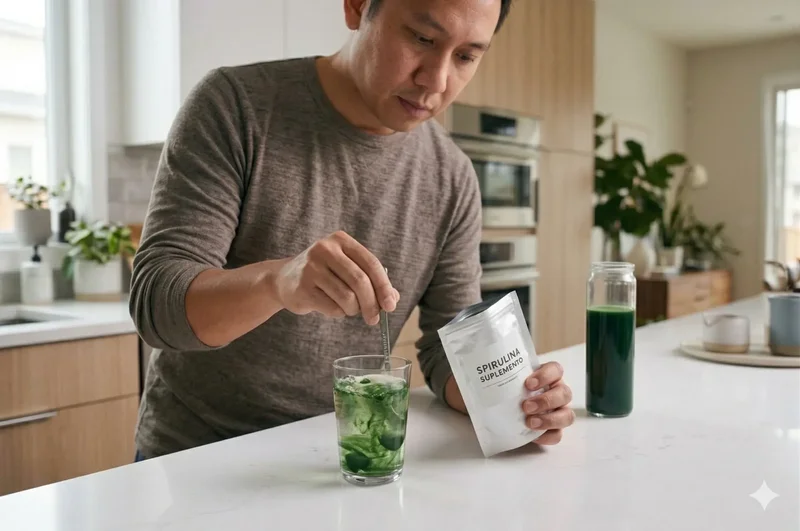 Espirulina Neka mezclada con jugo natural